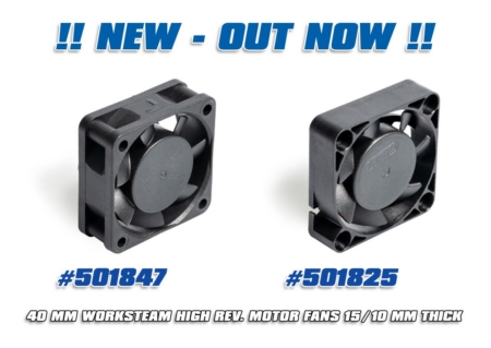 VENTILADOR DE MOTOR DE ALTA REVOLUCIÓN LRP WORKSTEAM 40X40X15MM - 1S/2S - CONECTOR RECEPTOR