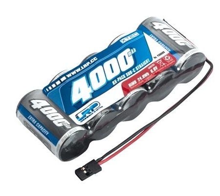 LRP XTEC 1/5 RX-pack Straight SubC NiMH - JR - 6,0 V - 4000 mA, 430609