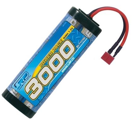 LRP Power Pack 3000 - 7,2 V - Batería de NiMH de 6 celdas (paquete de EE. UU.), Deans, 71115U