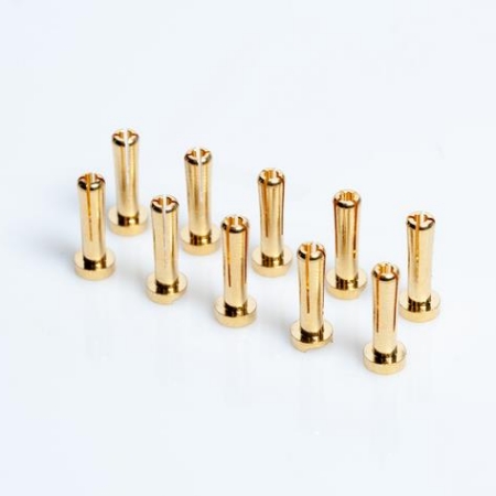 CONECTORES DORADOS 4MM - WORKSTEAM - LARGO 18MM (10 UDS.)