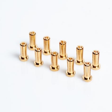 CONECTORES DORADOS 5MM - WORKSTEAM - LARGO 14MM (10 UDS.)