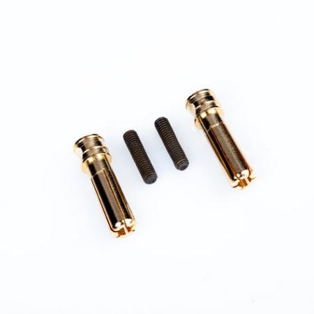 Conectores dorados ajustables de 5 mm - WorksTeam - Longitud 18 mm (2 uds.)
