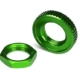 Tuercas de protección del servo, aluminio, anodizado verde (hexagonal (1) dentada, TRX8345G