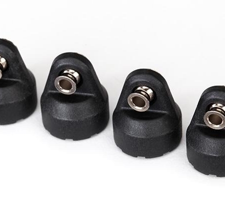 Tapas de amortiguador (negras) (4) (ensambladas con bolas huecas), TRX8361