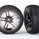 Neumáticos y ruedas, ensamblados, pegados (cromado negro de radios divididos, TRX8373