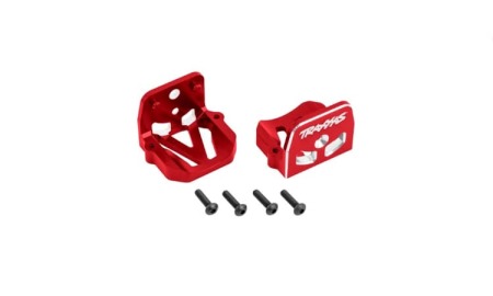 Soportes de motor Traxxas 1/5 aluminio 6061-T6 (anodizado rojo) (delantero y trasero) TRX7760-RED