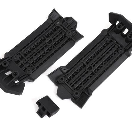 Placa protectora, delantera (1), trasera (1)/ Amortiguador de impacto de goma (1)