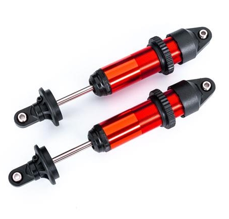Amortiguadores, GTX, medianos (aluminio, anodizado rojo) (completamente ensamblados sin resortes) (2)
