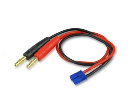 Cable de carga RC amarillo con conector banana de 4 mm a EC2 (macho), YEL6012