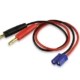 Cable de carga RC amarillo con conector banana de 4 mm a EC3 (macho), YEL6013