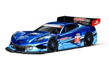Chevrolet Corvette C7.R carrocería transparente 1:8 GT (balance de blancos corto) (PRM155140)