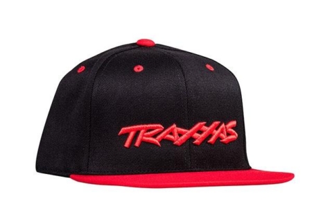 Gorra Snap Visera Plana Negra/Roja