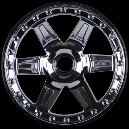 Rueda delantera Desperado 2.8 (estilo Traxxas) cromada negra, PR2728-11