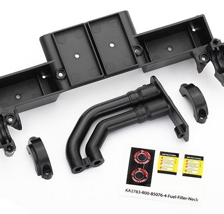 Bandeja del chasis/abrazaderas del eje de transmisión/depósito de combustible (negro)