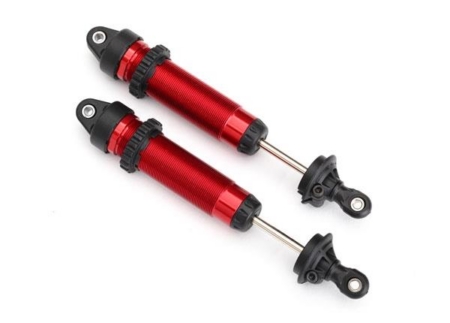 Amortiguadores, GTR, 139 mm, aluminio (anodizado rojo) (completamente ensamblados sin resortes) (traseros,
