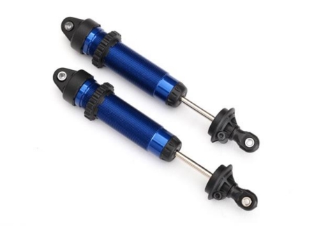 Amortiguadores, GTR, 139 mm, aluminio (anodizado azul) (completamente ensamblados sin resortes) (trasero)