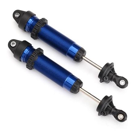 Amortiguadores, GTR, 139 mm, aluminio (anodizado azul) (completamente ensamblados sin resortes) (trasero)