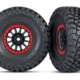 Neumáticos y ruedas, ensamblados, pegados (ruedas Method Racing, negras con beadloc rojo)