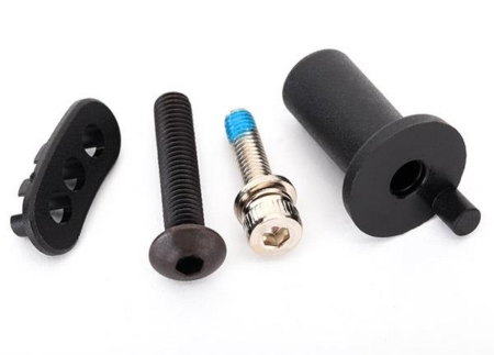 Poste de bisagra de montaje del motor/ 5 x 25 mm BCS (1)/ 4 x 16 mm CS con arandela dividida y plana (1)