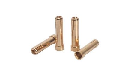 Conector adaptador LRP de 5 mm a 4 mm Gold Works Team (4 piezas), 65811