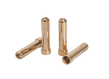 Conector adaptador LRP de 5 mm a 4 mm Gold Works Team (4 piezas), 65811