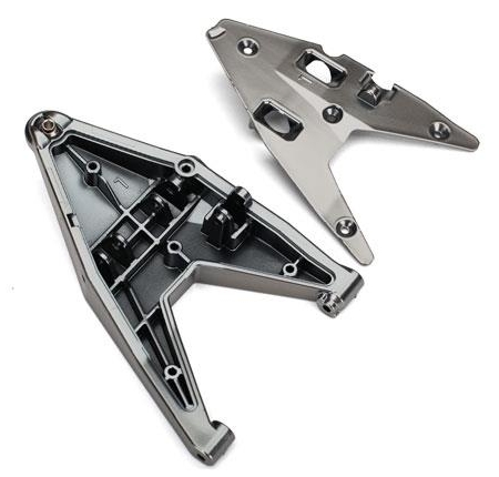 Brazo de suspensión inferior izquierdo/inserto del brazo (cromado negro satinado) (montado con