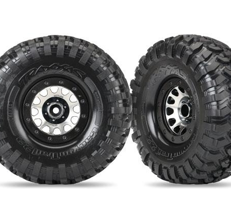 Neumáticos y ruedas, ensamblados (Método 105, ruedas beadlock cromadas negras, Canyon Tra, n.° 8172)