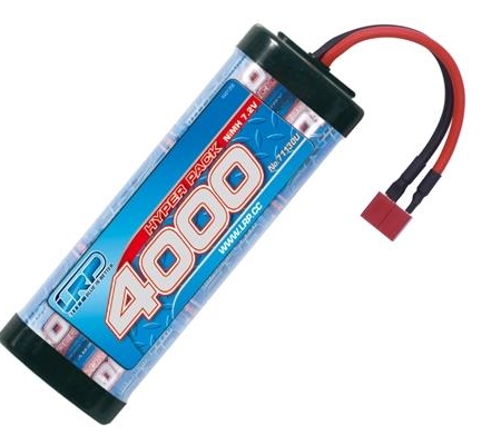 LRP Power Pack 4000 - 7,2 V - Batería de NiMH de 6 celdas (paquete de EE. UU.), Deans, 71130U