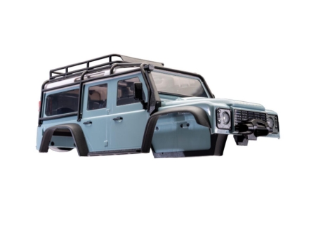 Land Rover Defender TRX-4M ensamblado con carrocería azul claro