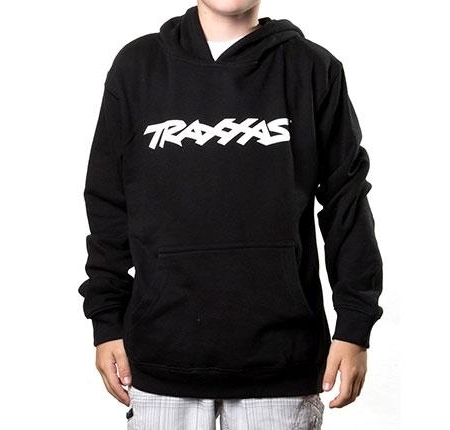 Sudadera con capucha con el logotipo de Traxxas, color negro, para jóvenes, talla S, TRX1397-S