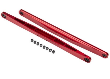 Brazo de arrastre, aluminio (anodizado rojo) (2) (ensamblado con bolas huecas), TRX8544R