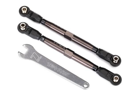 Eslabones de puntera delanteros, Unlimited Desert Racer (TUBOS anodizados en titanio oscuro, 7075-T6, TRX8547A)