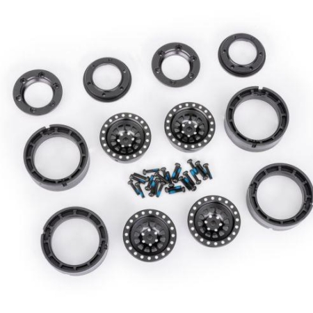 Ruedas, aluminio 6061-T6 1.0 (anodizado negro) (4)/ 2x8 mm BCS (24)