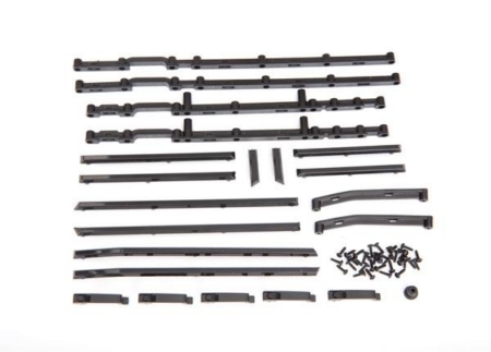 Moldura lateral, izquierda y derecha (negra)/ retenedores de moldura lateral (6)/ manijas de puerta, izquierda, ri, TRX8815