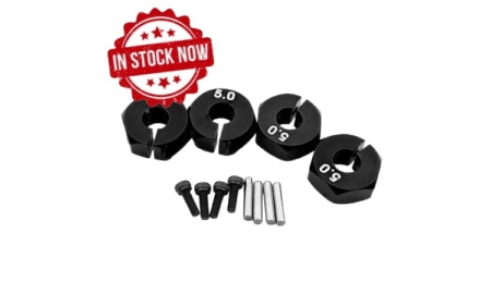 Hexágonos 5mm de aluminio Negro para 1:10 (4pcs)