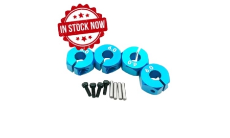 Hexágonos 6mm de aluminio Azul para 1:10 (4pcs)
