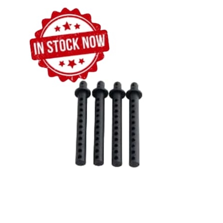 Postes de carrocería plástico para 1/10 negro (4pcs)