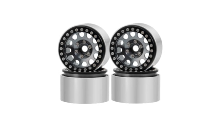 Llantas aluminio Beadlock Gris/Negro 1.9" Crawler (4pcs)