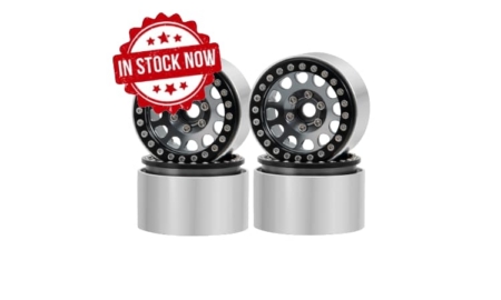 Llantas aluminio Beadlock Gris/Negro 1.9" Crawler (4pcs)