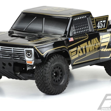 Carrocería precortada para camioneta Ford F-100 de carreras de 1967, edición Heatwave, color negro resistente, para Slash 2WD, Slash 4x4 y PRO-Fusion SC 4x4 (con soportes de carrocería extendidos) (PRO355118)