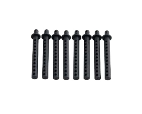 Postes de carrocería plástico para 1/10 negro (8pcs)