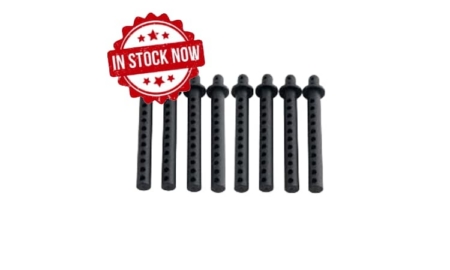 Postes de carrocería plástico para 1/10 negro (8pcs)