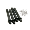 Postes de carrocería 1/10 de aluminio negro, para Axial SCX10 (4pcs) + clips (8pcs)