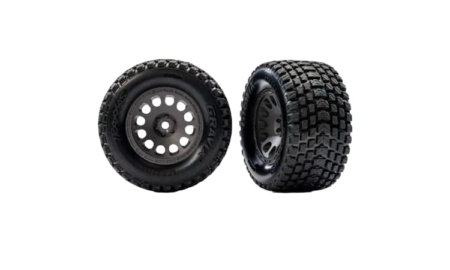 Ruedas delanteras Traxxas Mini XRT con neumáticos Gravix, Gris (2pcs) TRX10772-GRAY