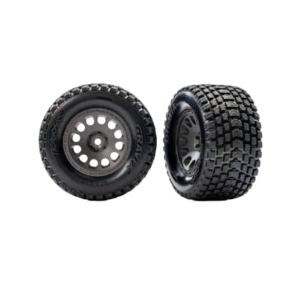 Ruedas traseras Traxxas Mini XRT con neumáticos Gravix, Gris (2pcs) TRX10775-GRAY