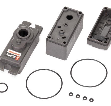 Caja/juntas de servo (para servo 2080X con engranaje metálico, micro, resistente al agua), TRX2081X