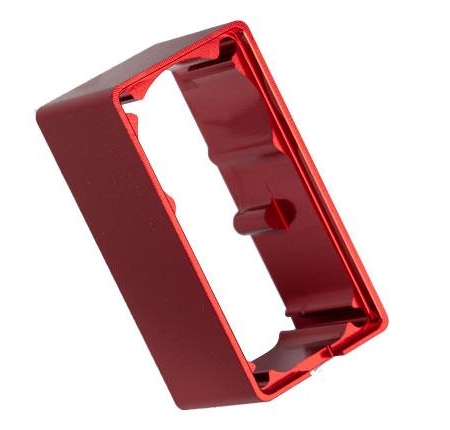 Caja de servo, aluminio (anodizado rojo) (medio) (para servo 2255), TRX2253