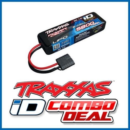 Celda de energía LiPo 5800mAh 7.4V 2S 25C, COMBO