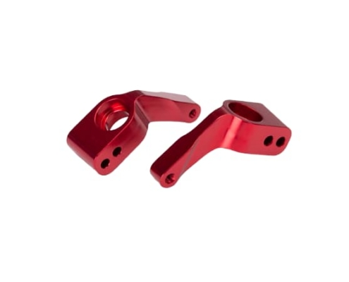 Portaejes Traxxas Rustler/Stampede/Bandit aluminio 6061-T6 Rojo (2pcs) TRX3652X