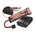 Traxxas Slash 2WD Brushed HD 1/10 rojo, con bateria y cargador USB TRX58234-8-REDX